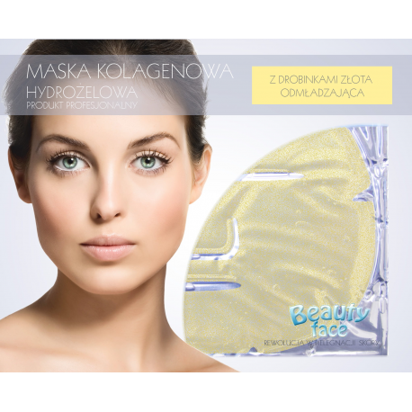 BEAUTYFACE PROFESJONALNA KOLAGENOWA MASKA Z DROBINKAMI ZŁOTA